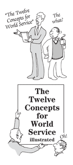 Pamplhlet : TheTwelve Concepts of Service Explained - Alcoholics Anonymous - Illustrated